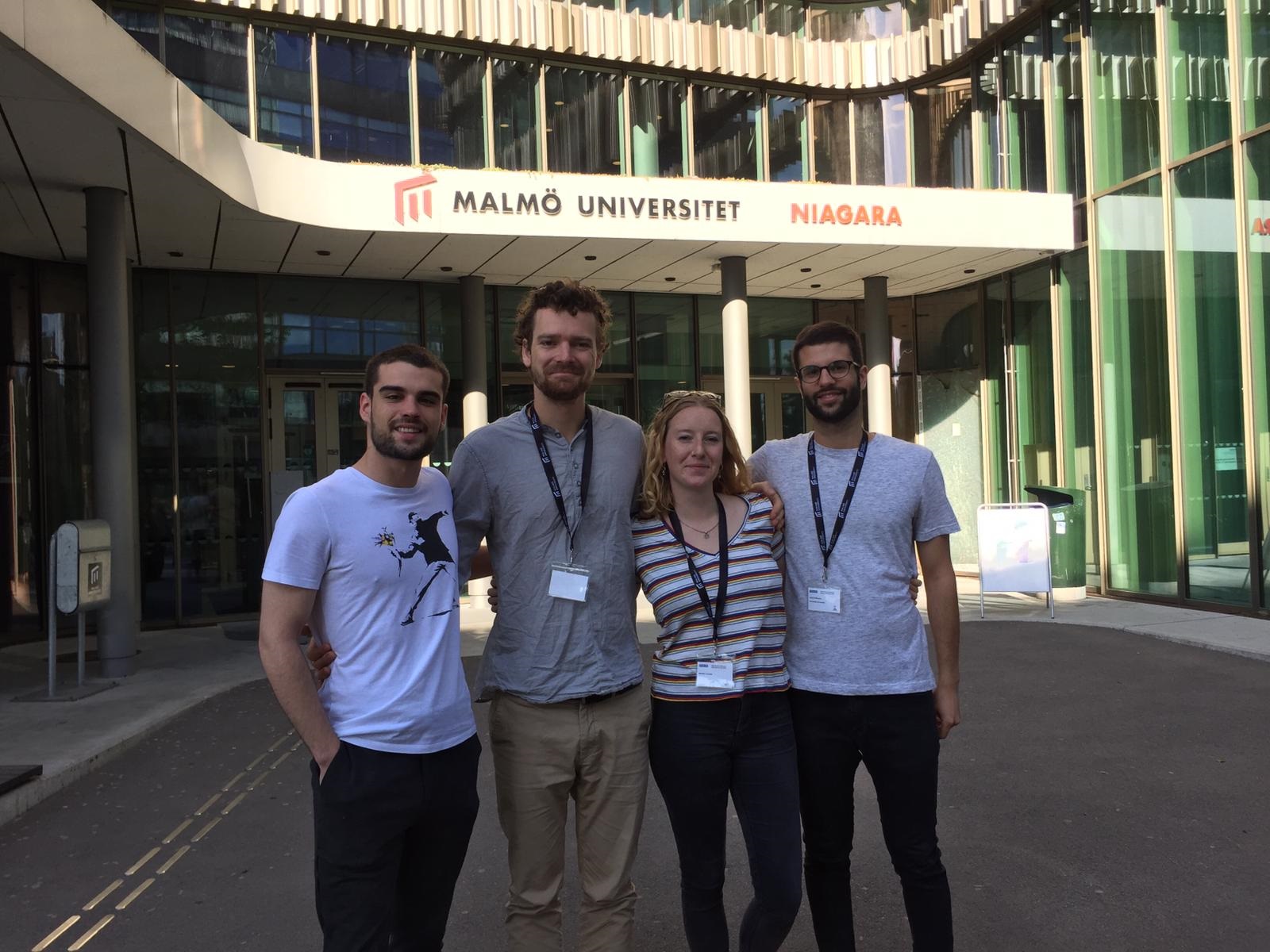 The first EuMIGS cohort: Ruben, Micha, Matilda and Antonio